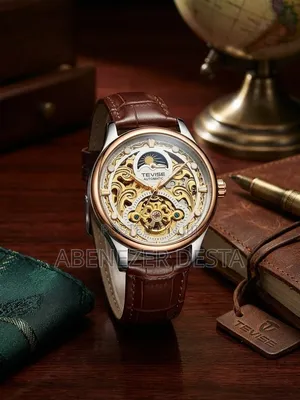 TEVISE T820 Series Men's Automatic Mechanical Skeleton Watch