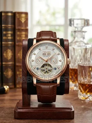 Tevise T867C Automatic Mechanical Men's Watch Featuring a Rose Gold