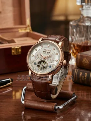 Tevise T867C Automatic Mechanical Men's Watch Featuring a Rose Gold