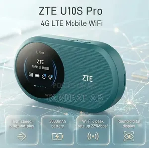 ZTE U10S Pro 4G LTE Portable Router | Wi-Fi6 Connect Up to 32 Devices