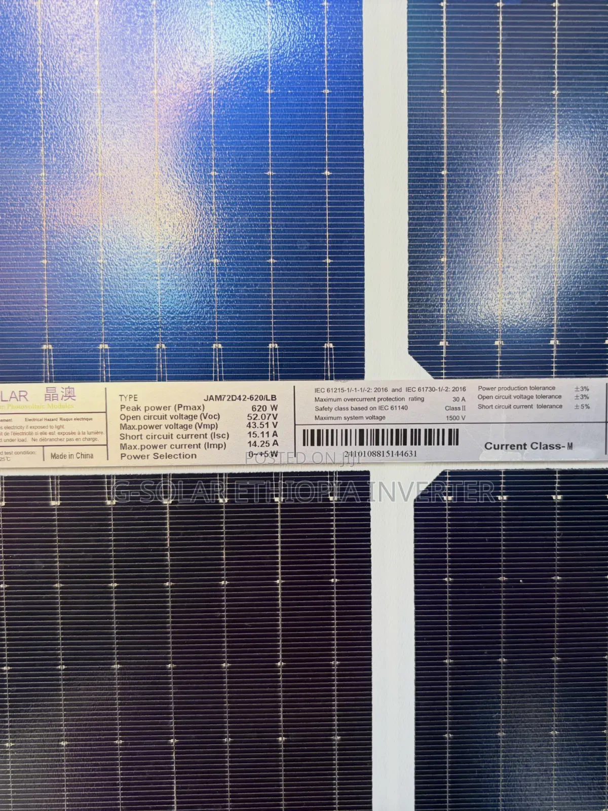 11kw Solar Power System in Ethiopia - 11kw-5.12kwh*2pc Lifepo4-9pc*620