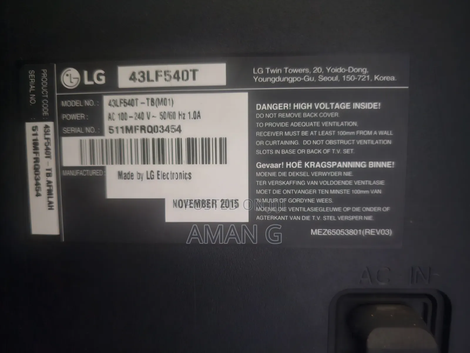 LG 43lf540t-Tb Full Hd Led Television