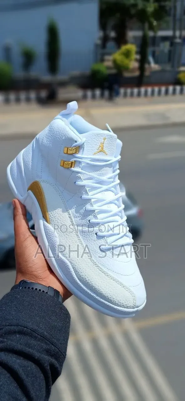 Air Jordan 12 Retro White & Orange High Master Quality Made in Vietnam