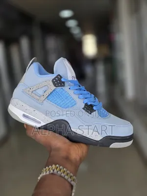Jordan 4 Retro Blue & White Master Quality Shoes Made in Vietnam