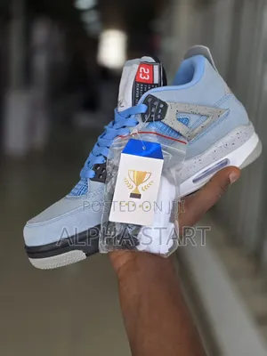 Jordan 4 Retro Blue & White Master Quality Shoes Made in Vietnam