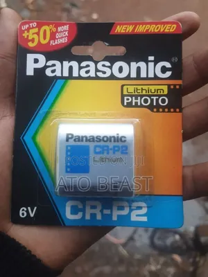 Panasonic CR-P2 Lithium Photo Battery. Voltage: 6V.