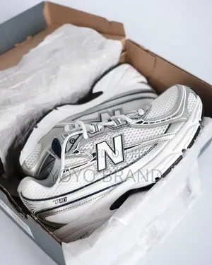 New Balance 740 White/Strip Blue Unisex Fashion Sneakers