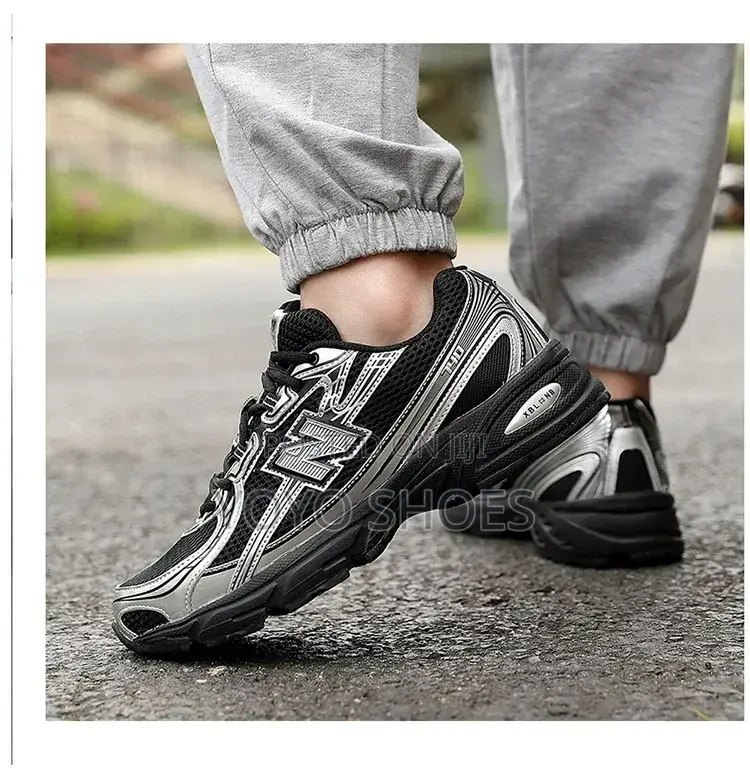 New Balance 740 Black/Metallic Silver Unisex Fashion Sneakers