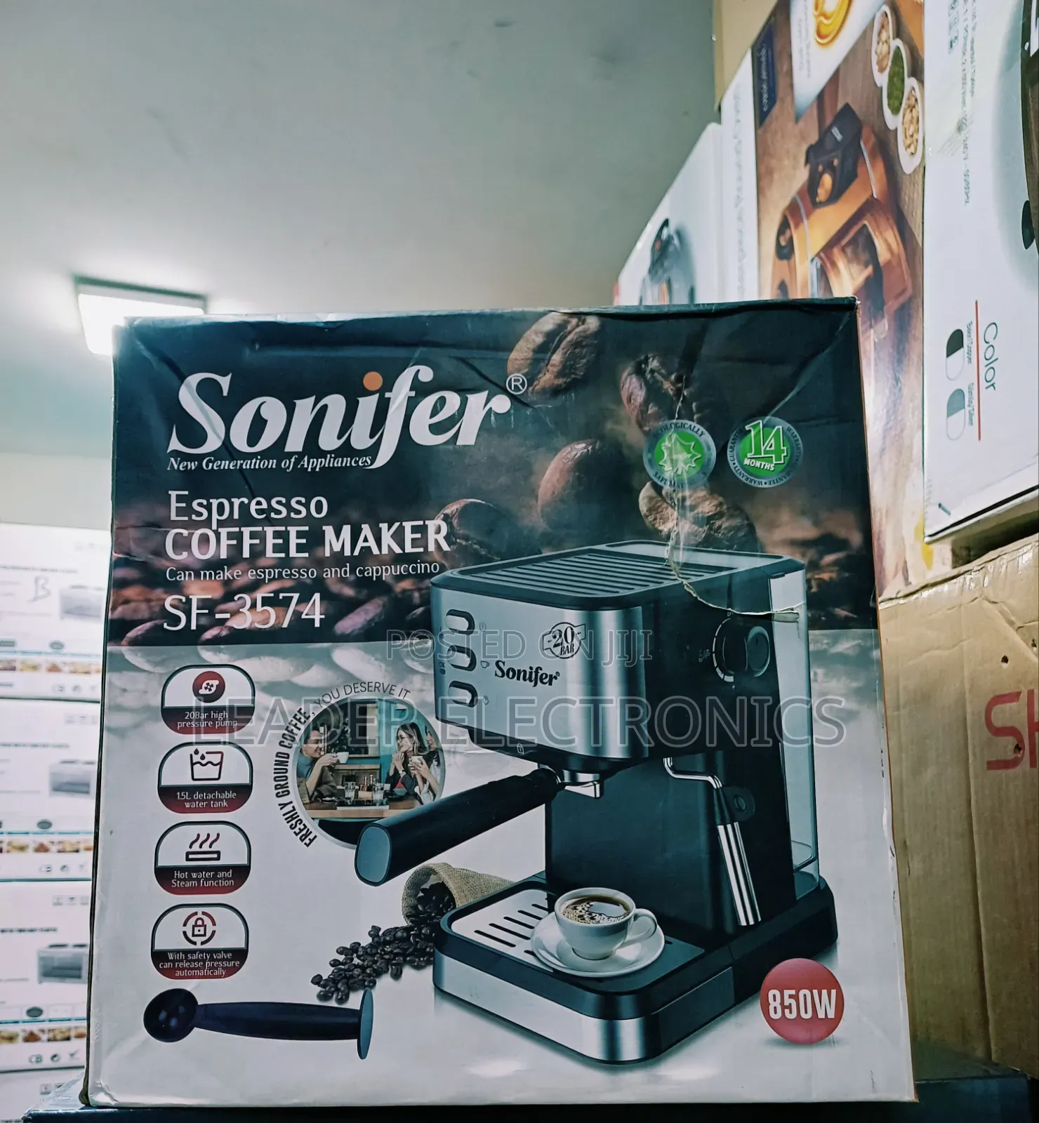 Sonifer Espresso Coffee Maker – Rich Coffee, Easy Operation & Stylish
