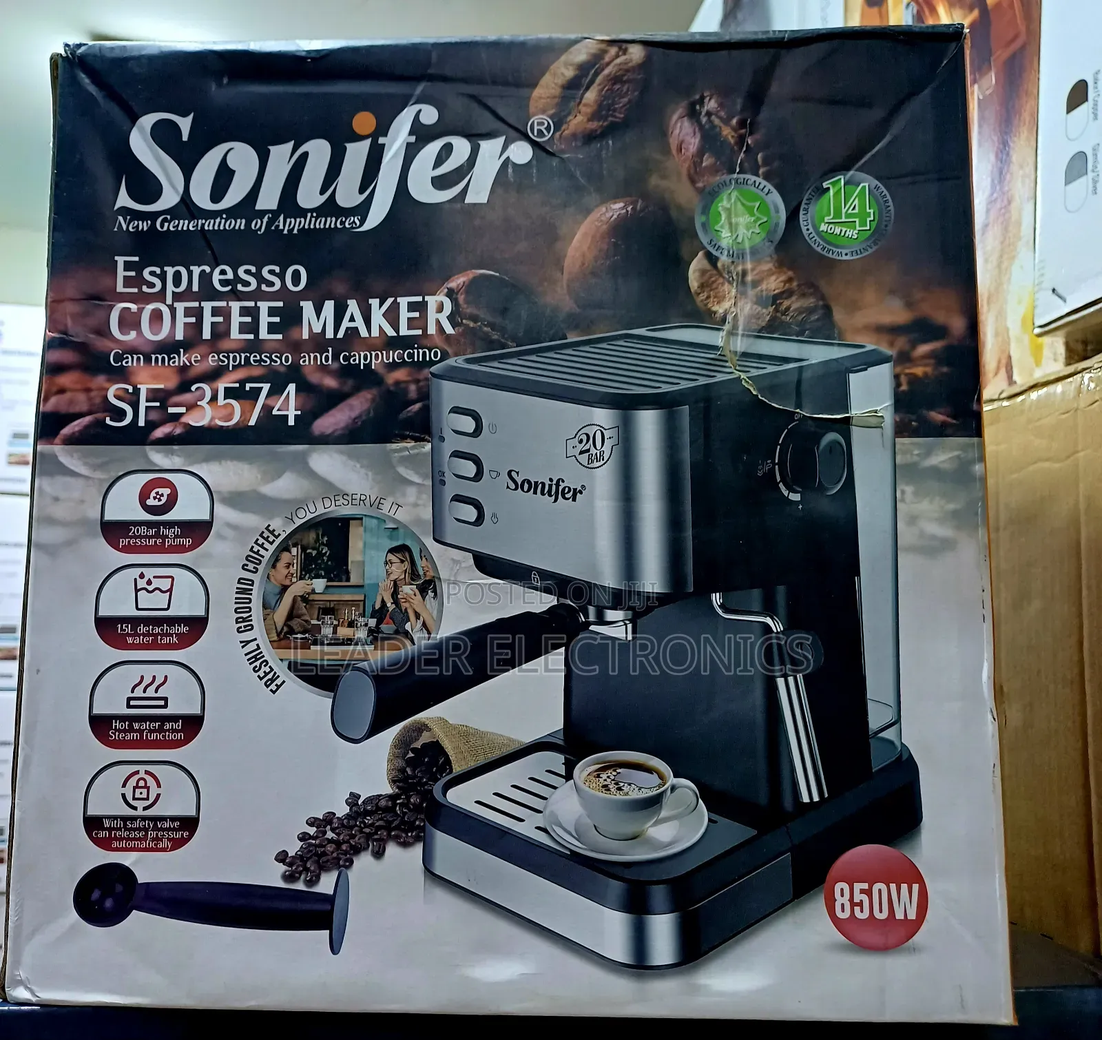 Sonifer Espresso Coffee Maker – Rich Coffee, Easy Operation & Stylish