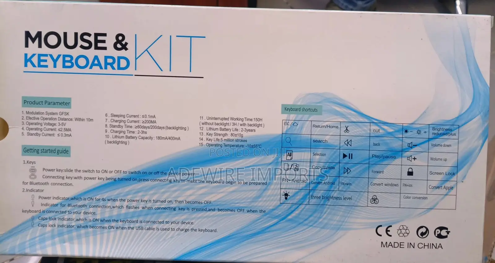 Kit Wireless Keyboard and Mouse With Vat