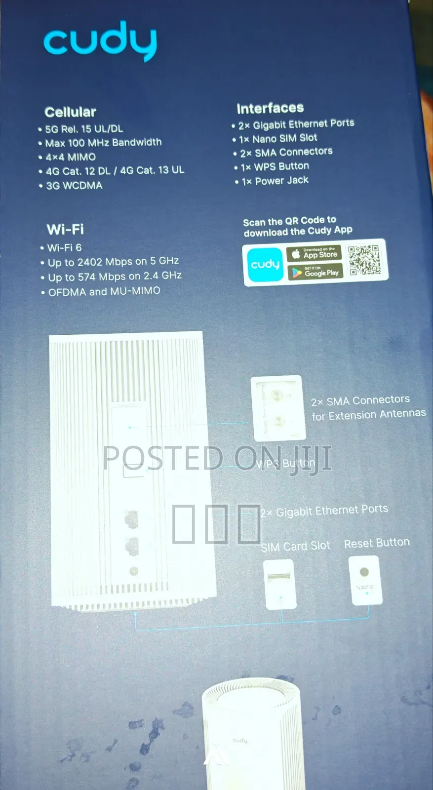 Cudy P2 AX3000 5G Router WiFi 6 – Sim Card