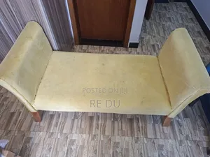 Modern Yellow Velvet Bench