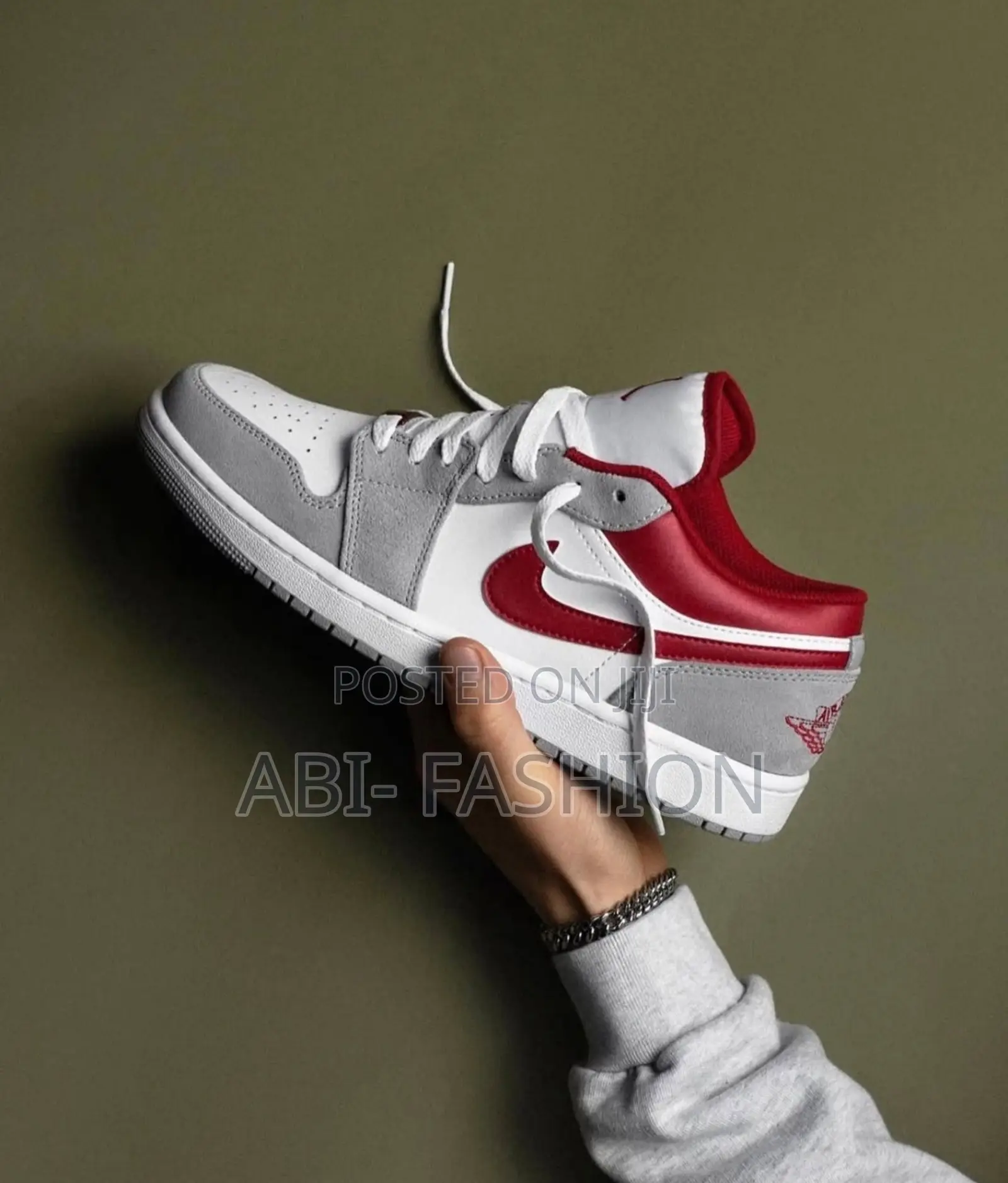 Nike Air Jordan 1 SE Low Smoke Grey Gym Red Shoes – New Arrival