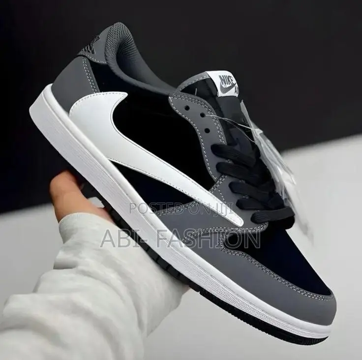 Nike Air Jordan 1 X Travis Scott Black Grey Low Shoes – New Arrival