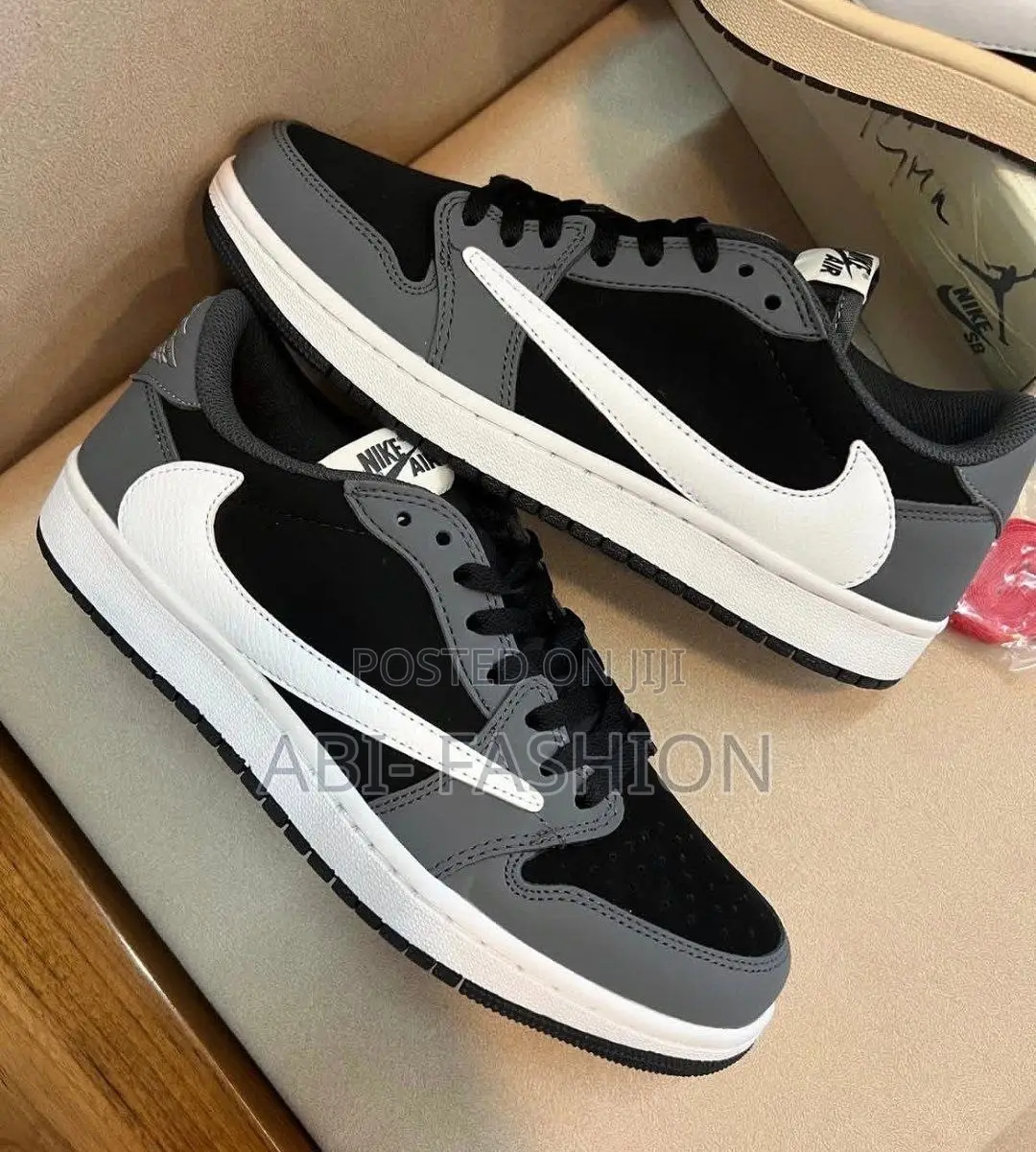 Nike Air Jordan 1 X Travis Scott Black Grey Low Shoes – New Arrival
