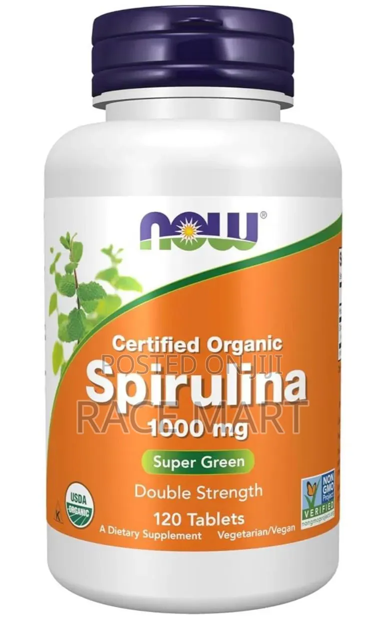 NOW Organic Spirulina 1000 Mg (Double Strength)