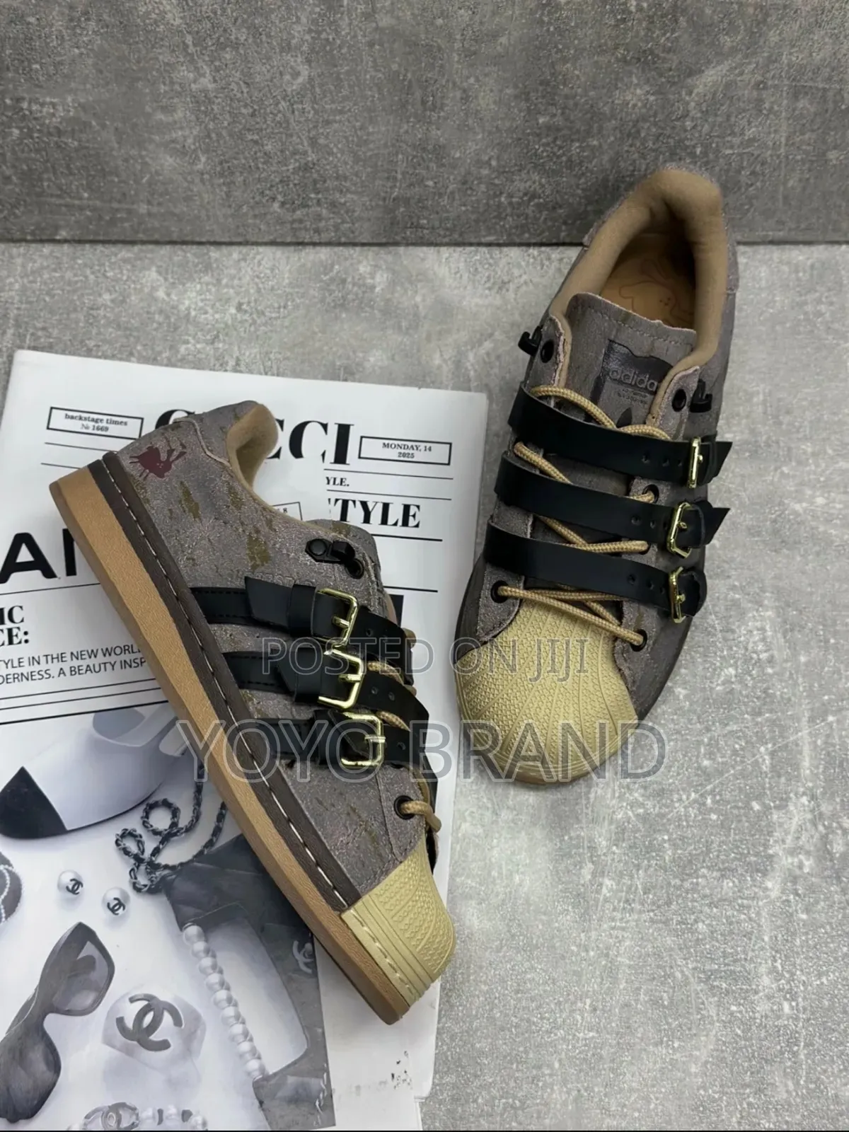 Adidas Original Superstar Karoro Hole 'Brown Black Creamyellow' Shoes