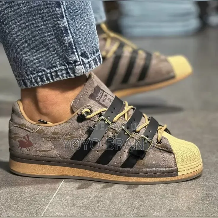 Adidas Original Superstar Karoro Hole 'Brown Black Creamyellow' Shoes