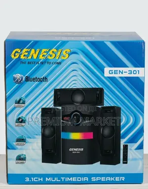 Speaker Genesis GEN-301 3.1-Channel Multimedia Speaker System የታቪ ስፒከር
