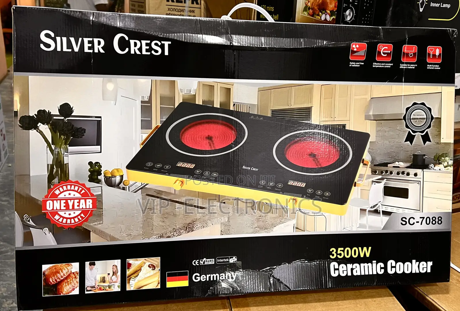 Silver Crest Ceramic Cooker Double Burner– 3500W Electric Stove