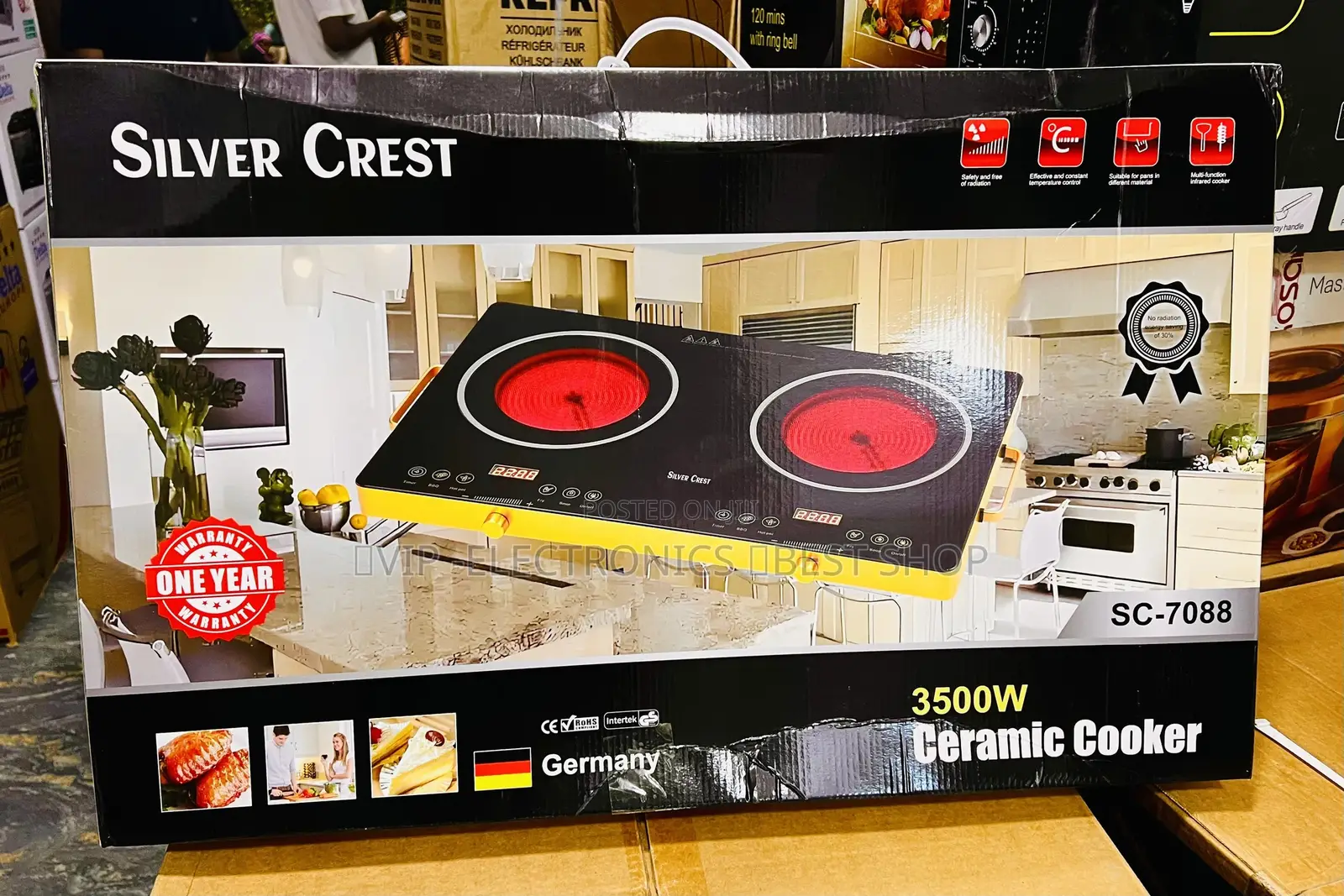 Silver Crest Ceramic Cooker Double Burner– 3500W Electric Stove