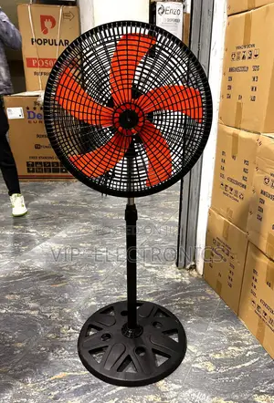 Pacific Stand Fan – Powerful Standing Electric Fan With Orange Blades