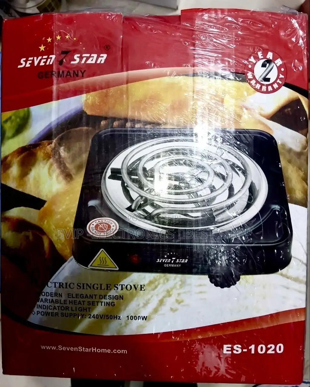 Seven 7 Star Electric Stove – 1000W Single Burner Hot Plate