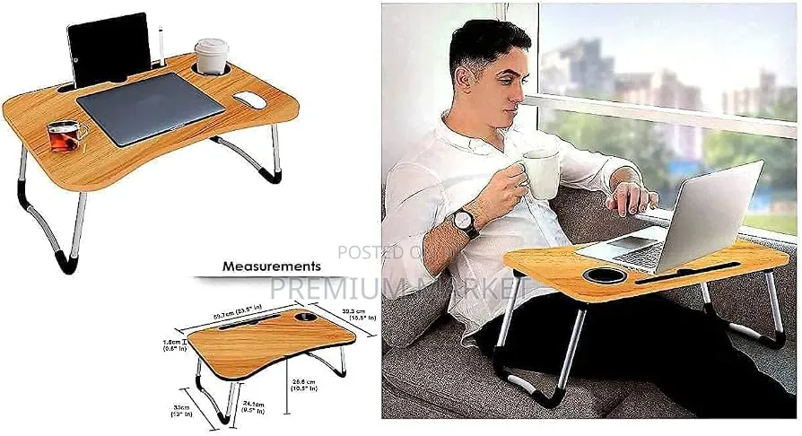 Laptop Bed Tray Table for Bed የአልጋ እና ሶፋ ተጣጣፊ ጠረፔዛ