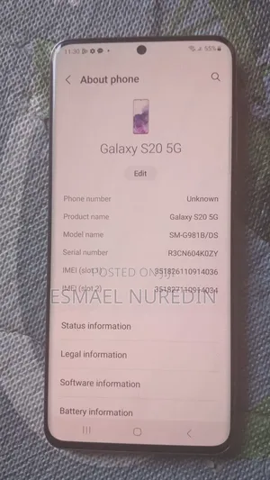 New Samsung Galaxy S20+ 5G 128 GB Gray