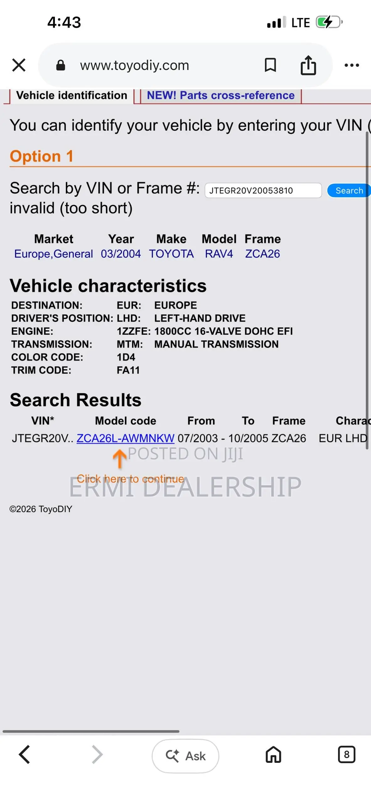 Toyota RAV4 2004 Silver
