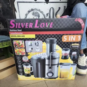 Silver Love Stnless Still Juicer Extractor 5 in 1
