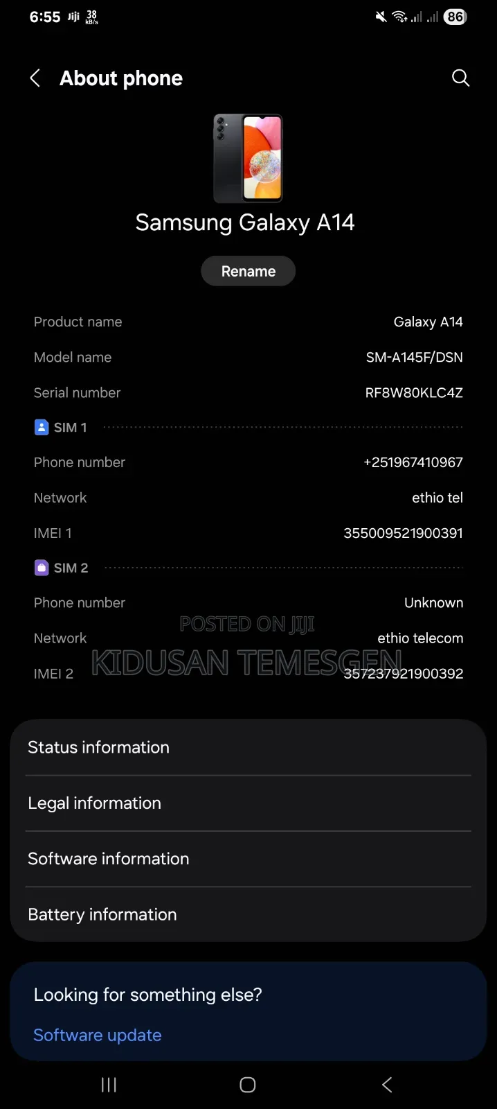 Samsung Galaxy A14 128 GB Black