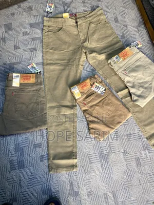 አዲስ ኦሪጅናል Levi's 501 Khaki የወንድ ሱሪዎች