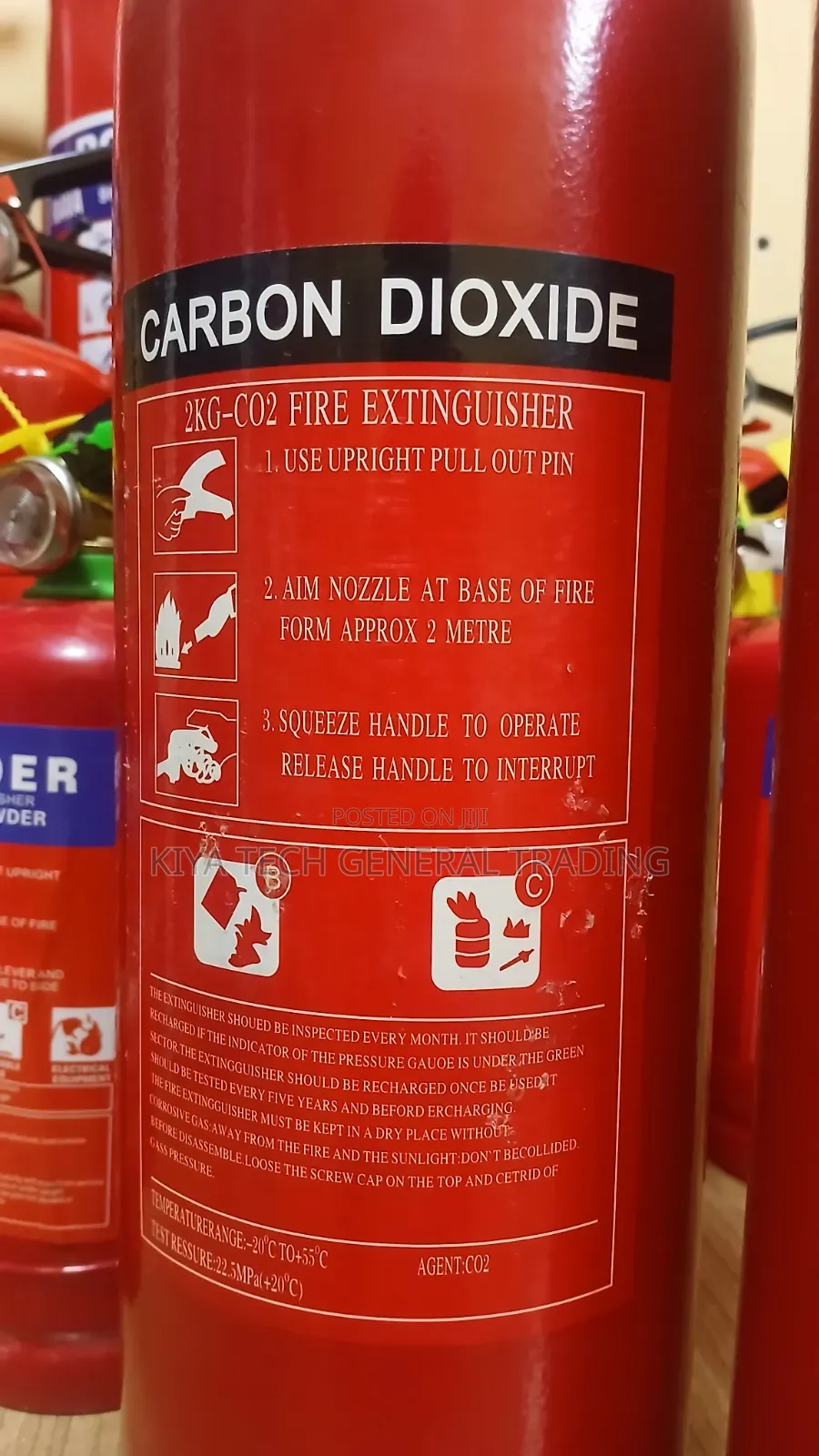Heavy-Duty Protection: The 2kg CO2 Fire Extinguisher 2kg Co2 እሳት ማጥፊያ