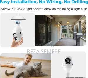 360-Degree Panoramic Indoor Bulb Security Camera