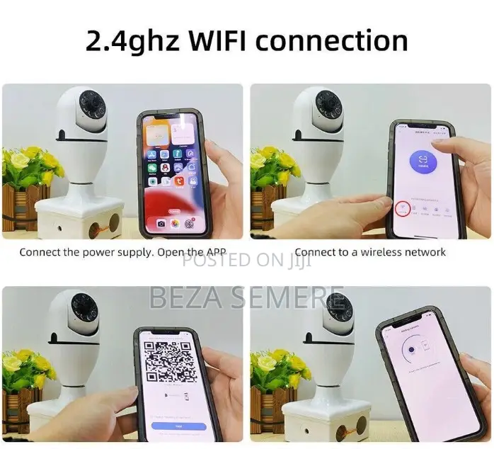 360-Degree Panoramic Indoor Bulb Security Camera