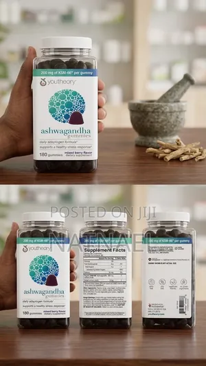 Youtheory Ashwagandha Gummies (180 Gummies) – ለአእምሮ እረፍት