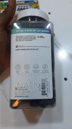 Youtheory Ashwagandha Gummies (180 Gummies) – ለአእምሮ እረፍት