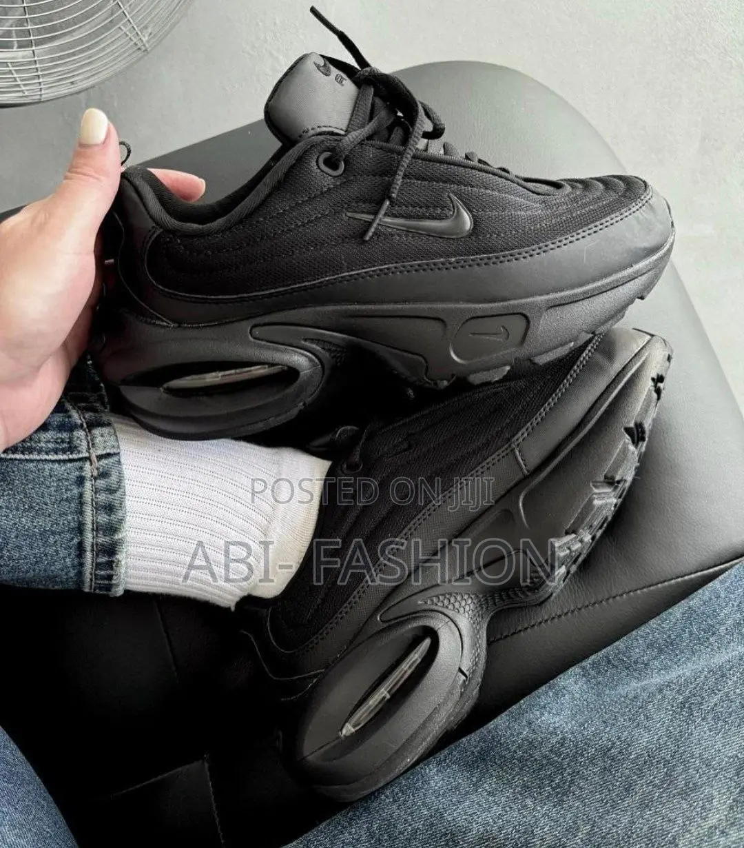 Nike Air Max Portal “Triple Black” Unisex Sneakers – New Arrival