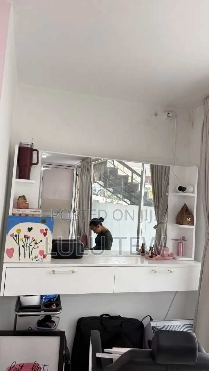 Vanity Mirror and Chair