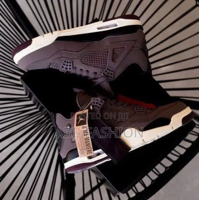 Air Jordan 4 Retro “A Ma Maniére Violet Oreo” — High Men's Shoes