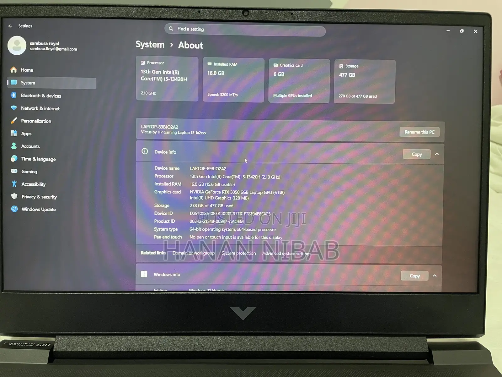 New Laptop HP Victus 15 16GB Intel Core i5 SSD 512GB