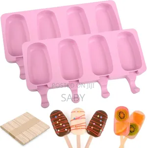 4 Cavities Brick Popsicles Mold