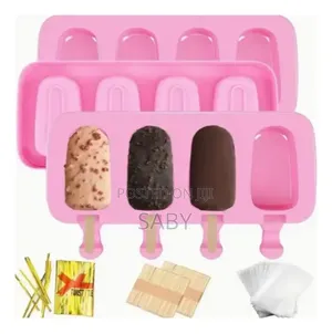 4 Cavities Brick Popsicles Mold
