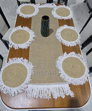 6pcs Cultural Table Mat With Runner