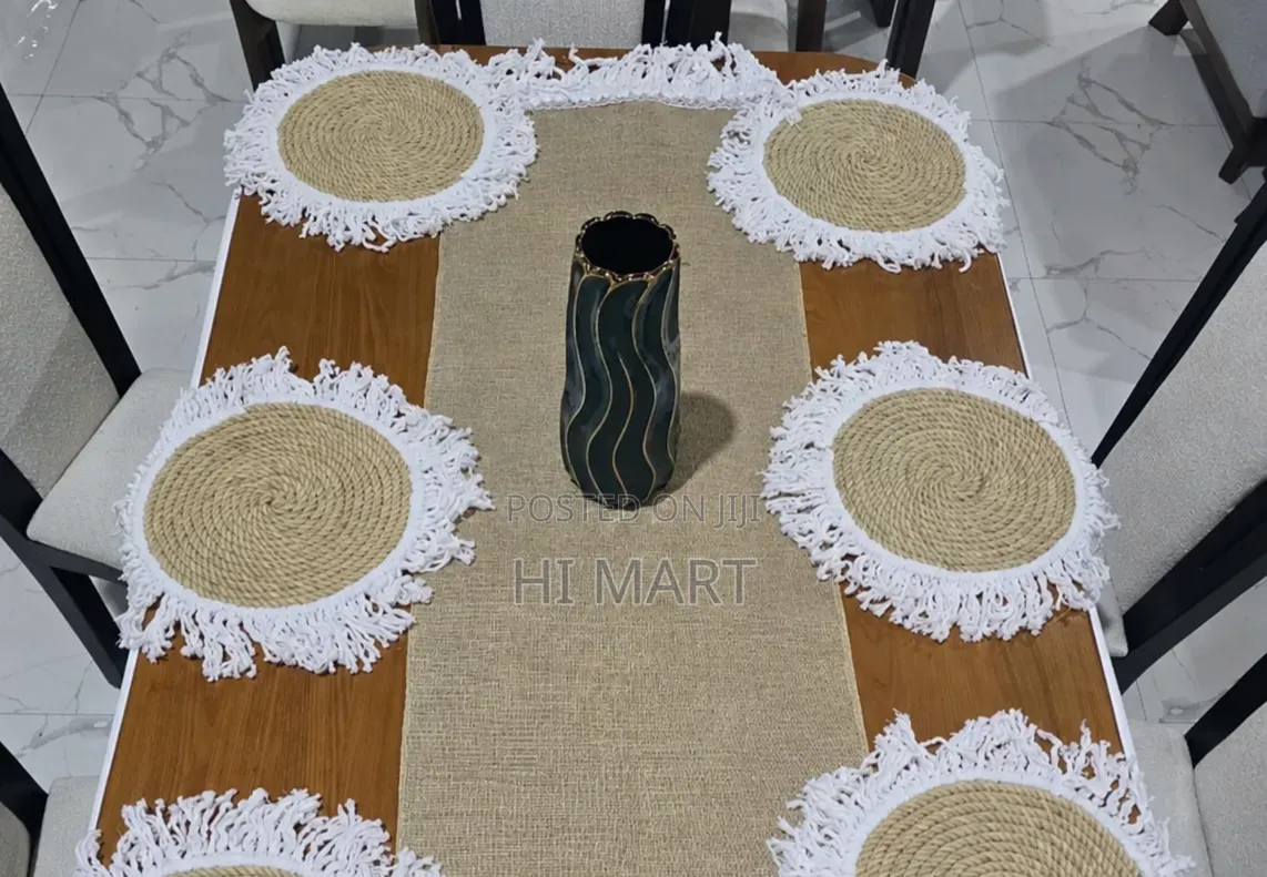 6pcs Cultural Table Mat With Runner