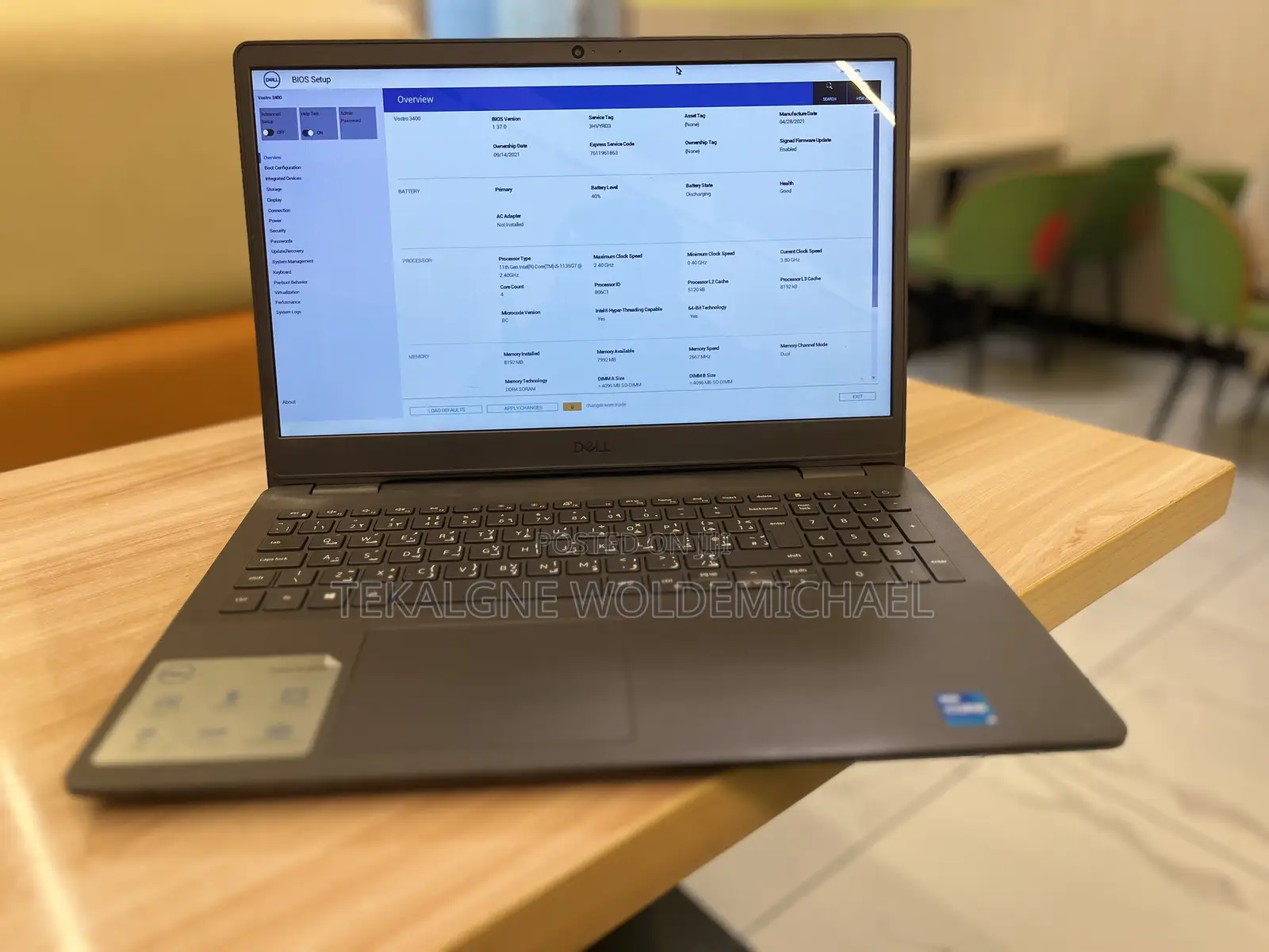 Laptop Dell Vostro 15 3000 8GB Intel Core i5 HDD 1T