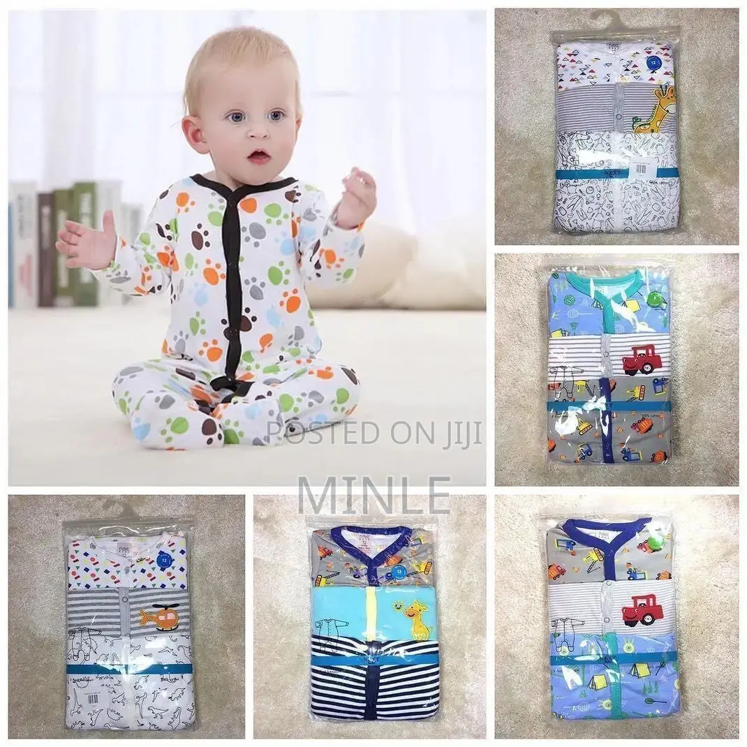 3-Piece Newborn Baby Foot Wrapped Jumpsuit