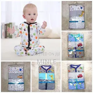 3-Piece Newborn Baby Foot Wrapped Jumpsuit